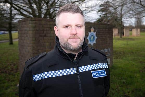 Nominated for police bravery award, Pc Steven Denniss.