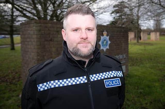 Nominated for police bravery award, Pc Steven Denniss.