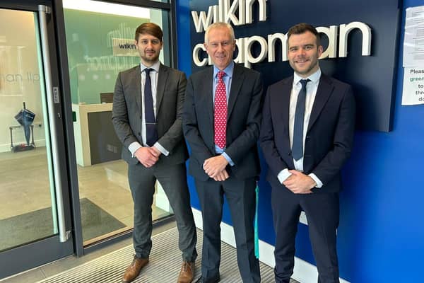 L-R James Kinnaird, senior partner Andrew Hoult and Nick Shaw