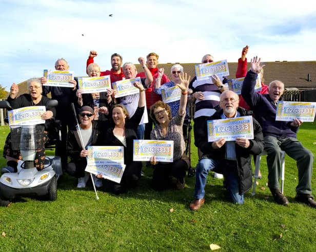 Thirteen neighbours living on the same Mablethorpe street shared £3.95 million when LN12 1RQ was revealed as the full winning postcode.