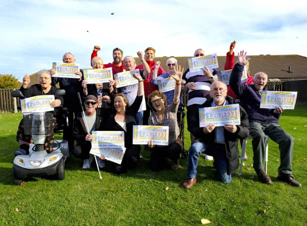 Thirteen neighbours living on the same Mablethorpe street shared £3.95 million when LN12 1RQ was revealed as the full winning postcode.