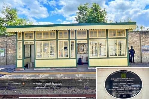 Market Rasen station waiting room.