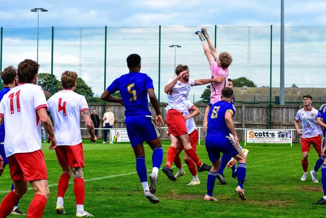 Skegness Town v Sheffield action - Pic by Ryan Thompson, Happy Snapz Photography