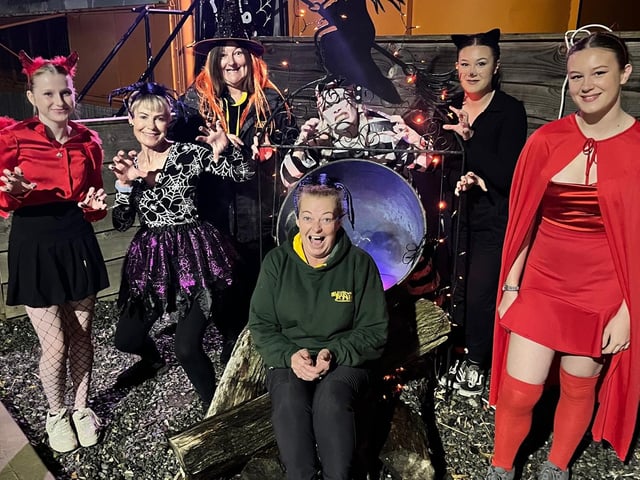 Wolds Wildlife Park team all dressed up.