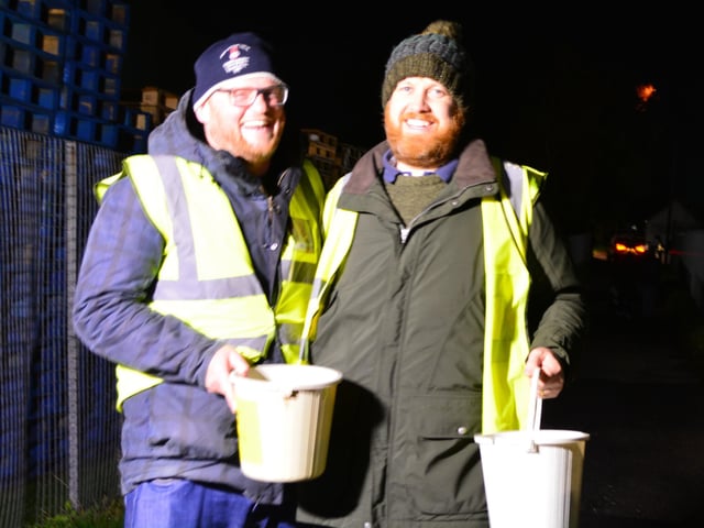 Round Tablers welcome visitors to their event at Rase Park