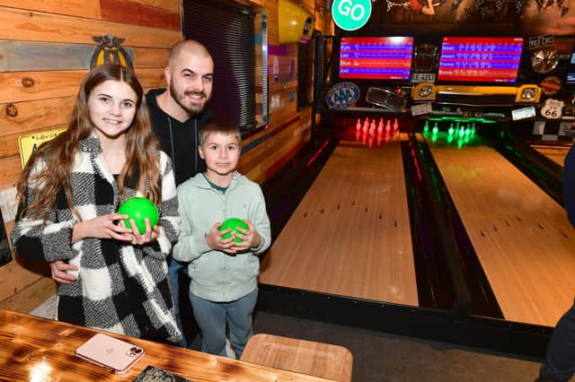 Kyle Stupples, Leo Stupples, eight, and Skye Stupples, 11.