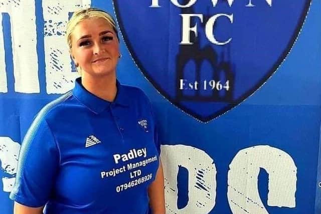 Marisha Newton scored a hat-trick for Boston Town Ladies against Boston United Ladies