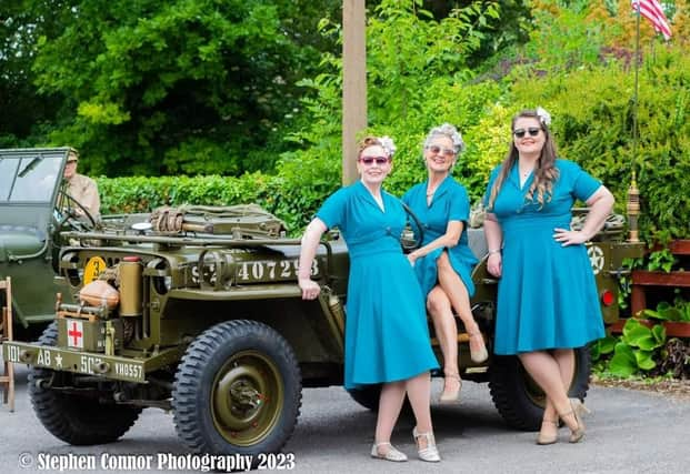 1940’s and vintage close harmony trio, soprano, alto and mezzo, the LahDiDahs, will be performing