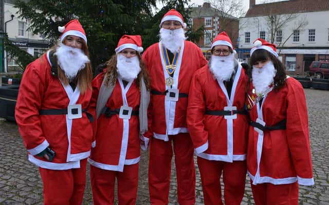 Some of the Santas at last year's event