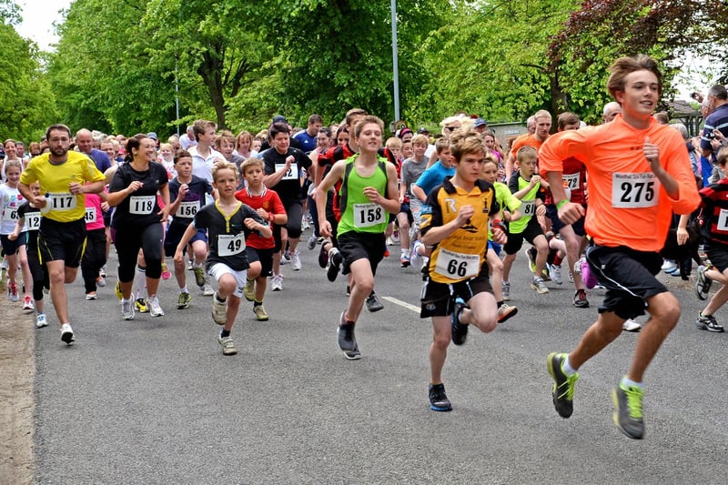More than 1,000 racers took part in the annual Woodhall Spa 10K of 2013. Pictured is the start of the three-mile fun run.