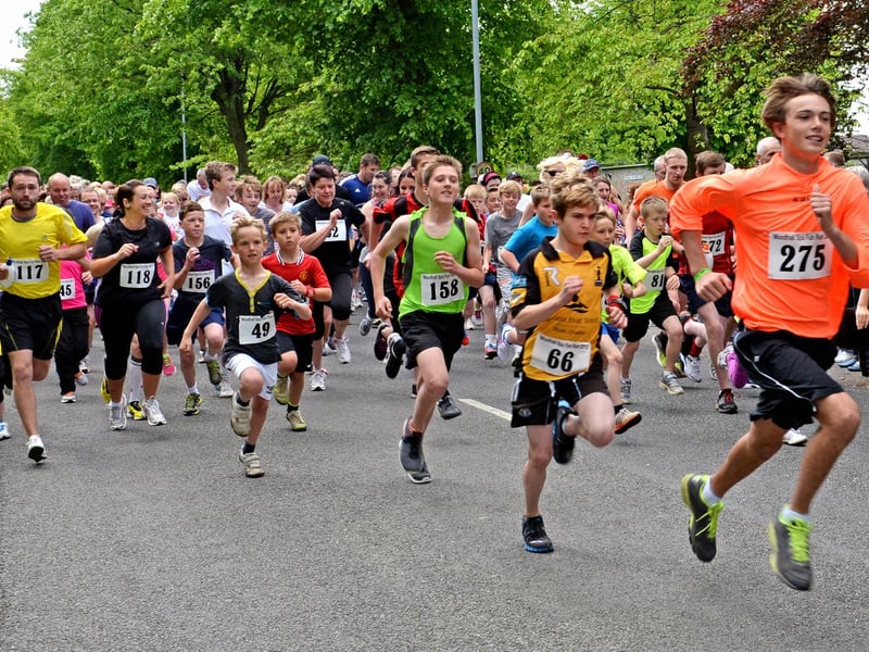More than 1,000 racers took part in the annual Woodhall Spa 10K of 2013. Pictured is the start of the three-mile fun run.