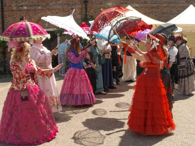 The Steampunks and Roses event at Gunby Hall.