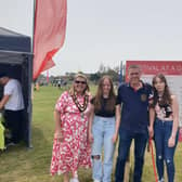 Mablethorpe Deputy Mayor Claire Arnold and family at the So Festival.