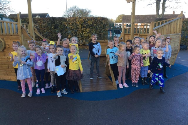 Year One at the Richmond School in Skegness raising funds for Children in Need