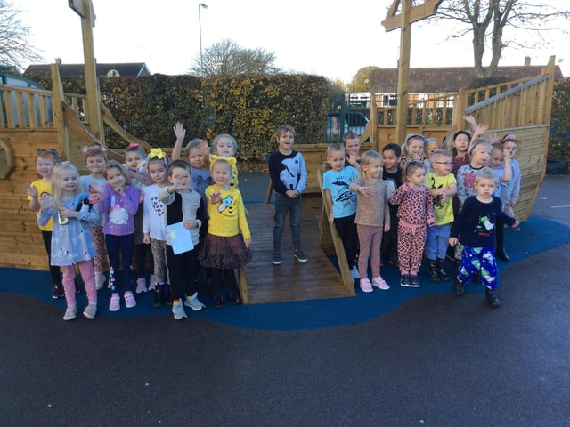 Year One at the Richmond School in Skegness raising funds for Children in Need