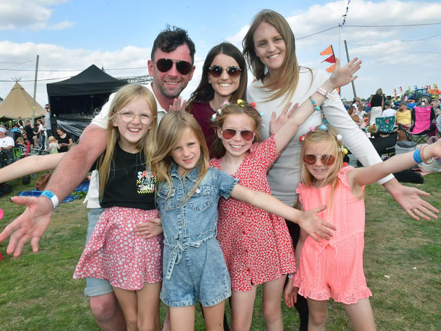 The festival represented a day to remember for so many families and friends. Here are Steve, Sam and Danielle with (from left) Faye (8), Ellie (6), Jasy (8) and Amelia (10), all from Beverley.