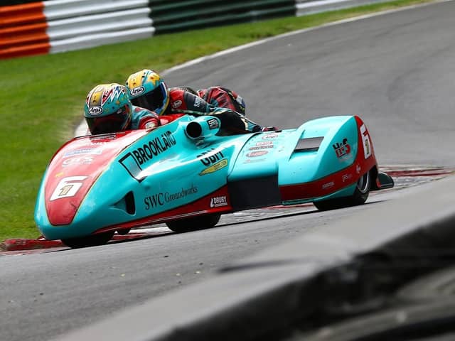 Ellis and  Clement in race action at Cadwell
