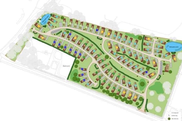 Layout of the proposed caravan site
