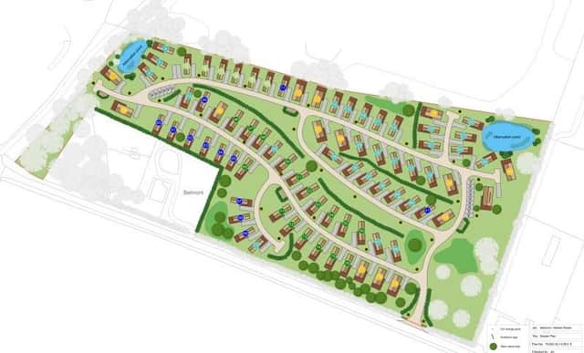Layout of the proposed caravan site