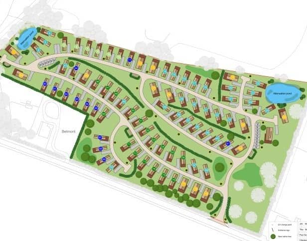 Layout of the proposed caravan site