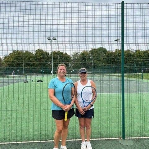 Ladies Doubles Champion, Sarah Stentiford with runner-up Helen Garrett