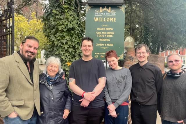The Priory team, form left: Paul Hugill, Estelle Coupland, Ben Smith, Steph Laing, and Sam Evardson.