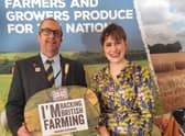 Victoria Atkins MP with Ian Watson of Louth Park Farm.