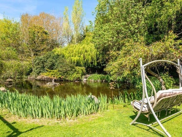 One of the home's ponds.