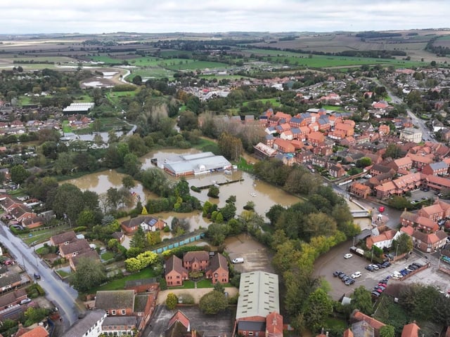 An aerial view of the flooding around Horncastle | Photo: TheDroneMan.net