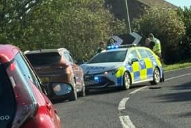 The accident, involving a marked police car, took place in Huttoft on October 13.
