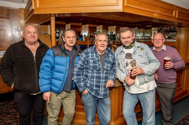 Louth Conservative Working Men's Club Committee members. from left: Dave Jaines, Paul Cooper, Wally Webster, Paul King, and Chris Daltin. Photo: John Aron Photography
