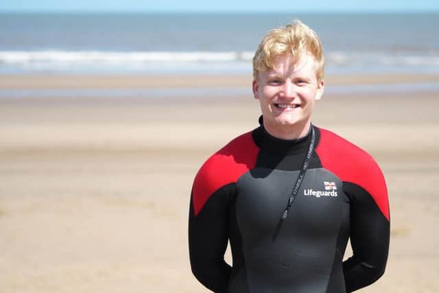 RNLI lifeguard Henry Houlden.