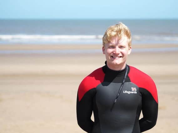 RNLI lifeguard Henry Houlden.