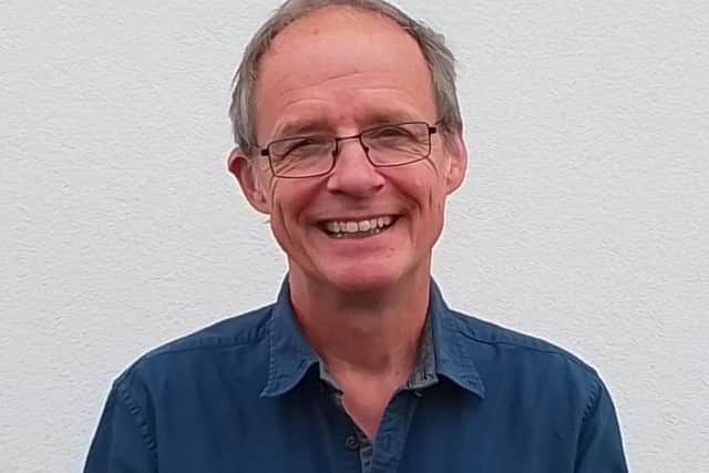Best-selling thriller-writer Nick Louth, who donated the historic violin to the Louth and District Concert Society. (PHOTO BY: Kirstine Bowen)