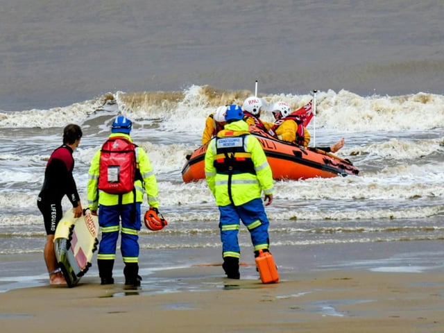 The multi-agency training operation took place along the Lincolnshire Coast