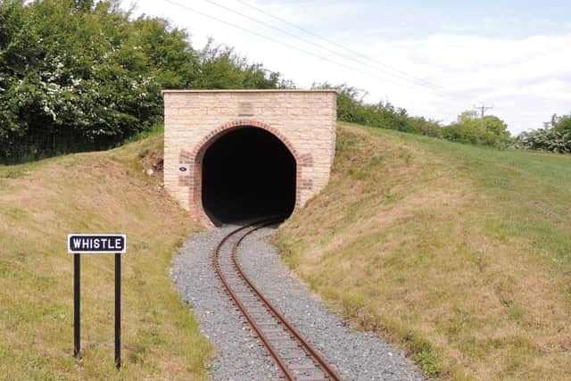 Looking as if it has always been there - Glebe Tunnel was built out of motorway drainage pipe sections and buried under a mound of earth. The stonework matches that in Robert's own house.