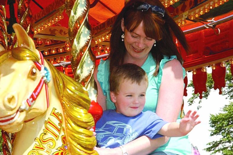 Amanda Pickwell with Charlie Pickwell, two, of Boston.
