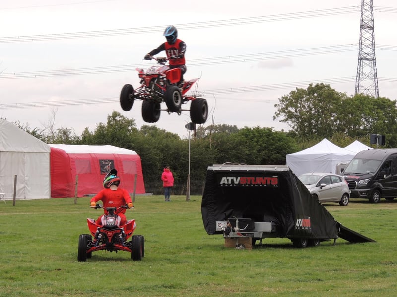 The Paul Hannam quad bike stunt show.