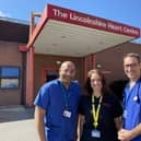 Dinal Taleyratne, Monique Loveday and David O’Brien at the Lincolnshire Heart Centre.