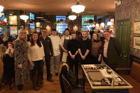 Staff and attendees at the opening night at Caldero Lounge in Gainsborough