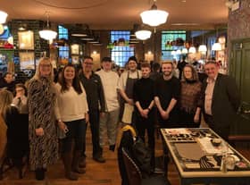 Staff and attendees at the opening night at Caldero Lounge in Gainsborough