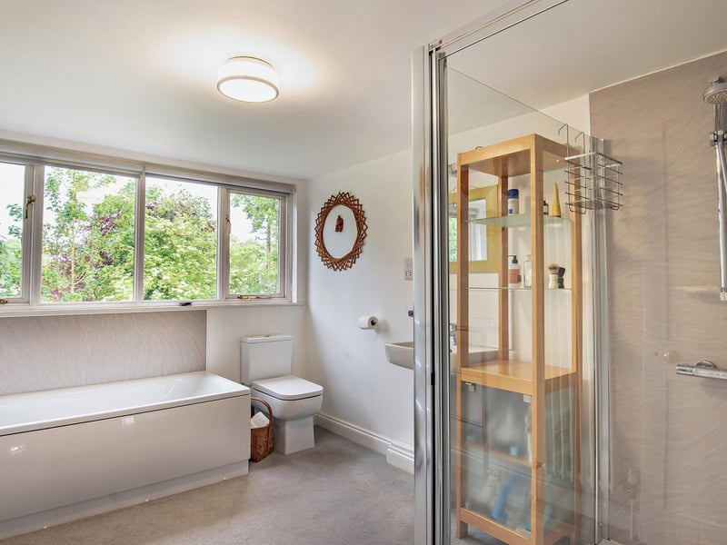 The bathroom.