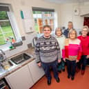 Hemingby village hall's committee members in the hall's new kitchen.