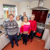 Hemingby village hall's committee members in the hall's new kitchen.