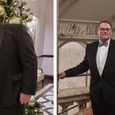 Dave Annas before at his heaviest at 28stone, and now after his 7stone weight loss.