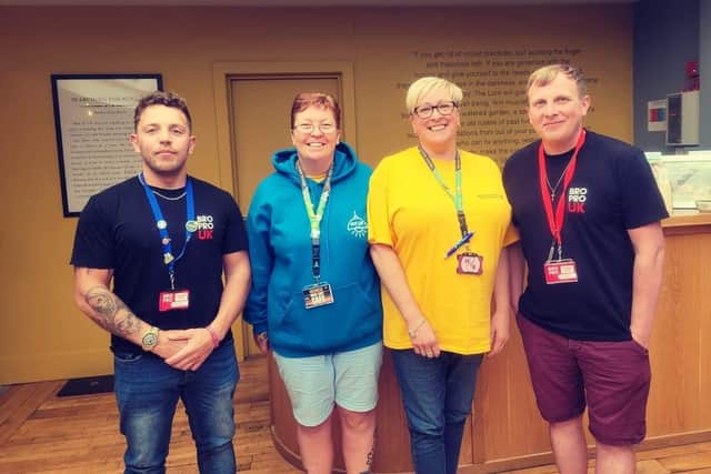 Part of the Wellbeing Hub Team (from left) Michael Lithgow, Wendy Bibb, Suzy Pearl and David Bruce.