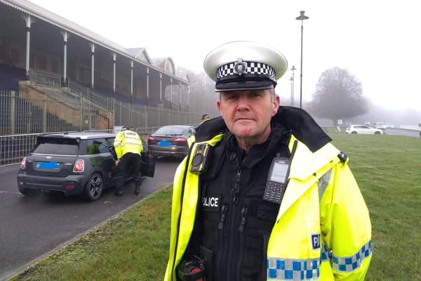 Insp Jason Baxter at the Saxilby Road operation in Lincoln. Photo: Lincs Police