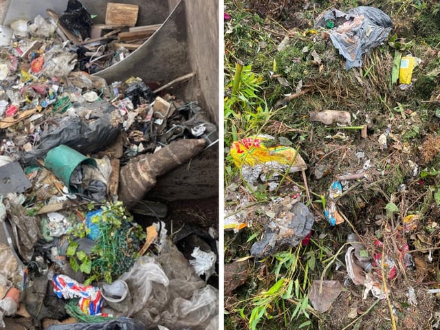 Some images of the contamination shared by ELDC.