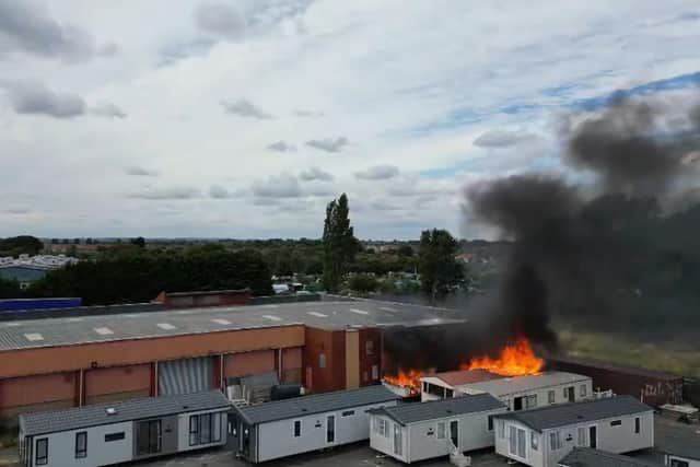 Three caravans at My Leisure Homes in Skegness were destroyed by fire and three others damaged.