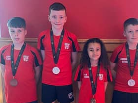 Pictured are Scorpion quartet Noah Clark, Cody Glen, Lyla Newman and Matthew Ayris.